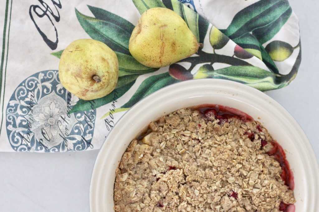 Gluten-Free Cranapple & Pear Crumble