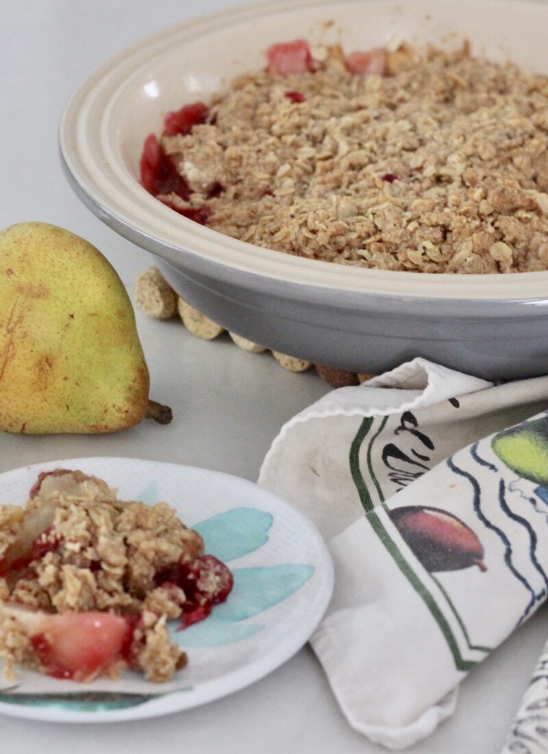 Gluten-Free Cranberry, Apple & Pear Crumble