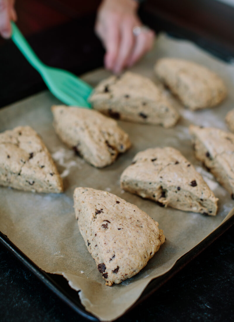 Easy Peanut Butter Chocolate Chip Scones