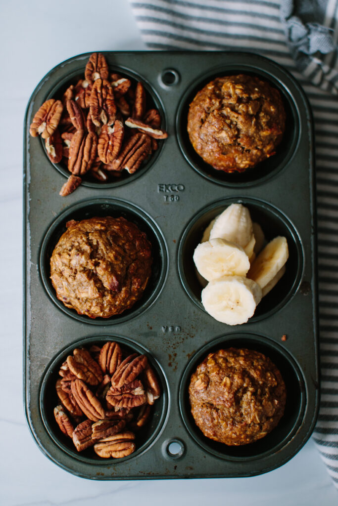 Easy Oatmeal Banana Nut Muffins