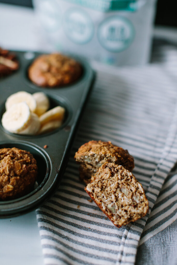 Oatmeal Banana Nut Muffins