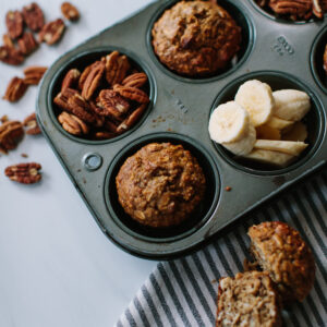 Oatmeal Banana Nut Muffins