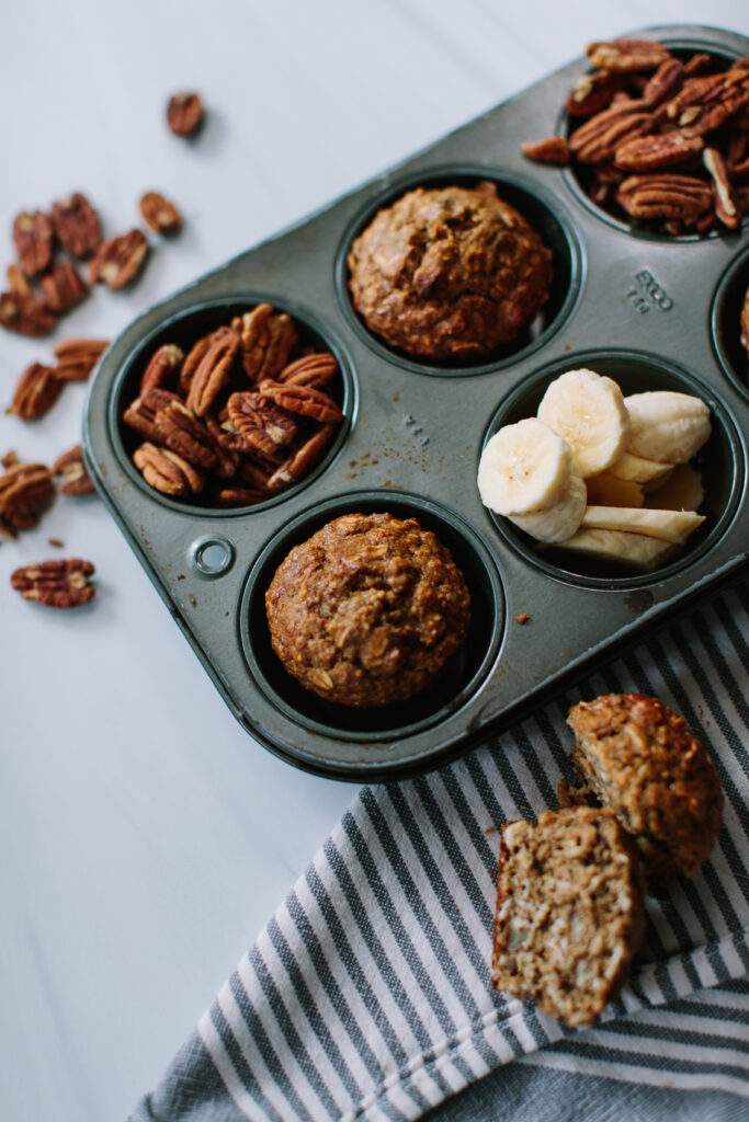 Oatmeal Banana Nut Muffins