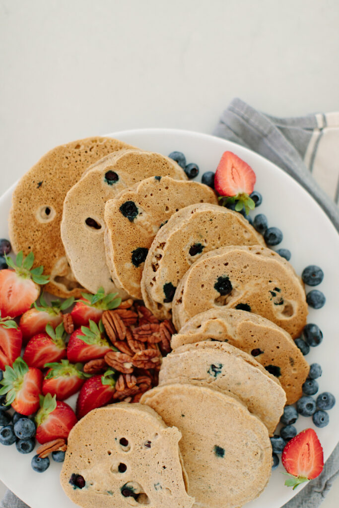 Blueberry Protein Pancakes