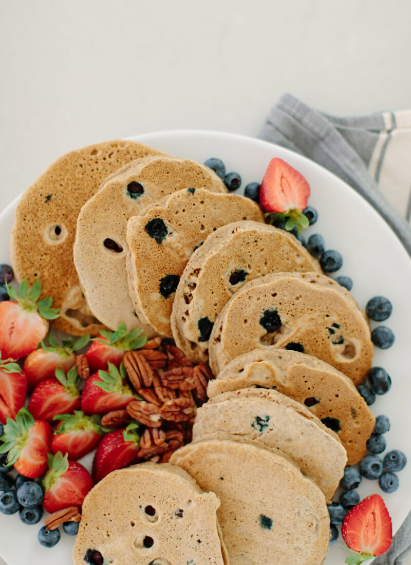 The Best Blueberry Protein Pancakes